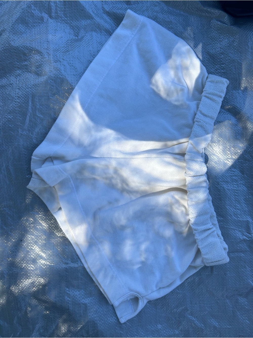 Free People Beach White Elastic-Waist Lounge Shorts